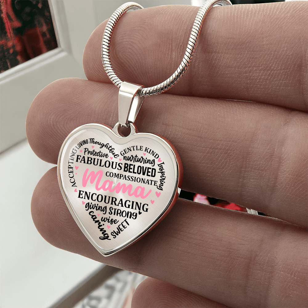 Personalized Heart Pendant Necklace-Perfect for Mother's Day
