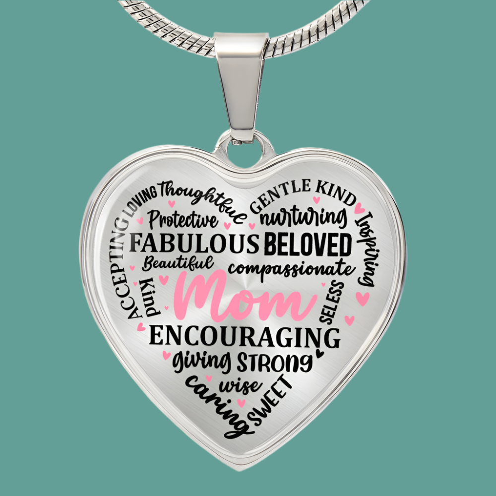 Personalized Heart Pendant Necklace-Perfect for Mother's Day