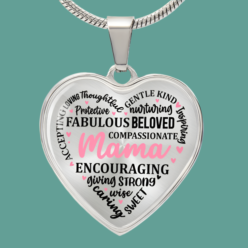 Personalized Heart Pendant Necklace-Perfect for Mother's Day