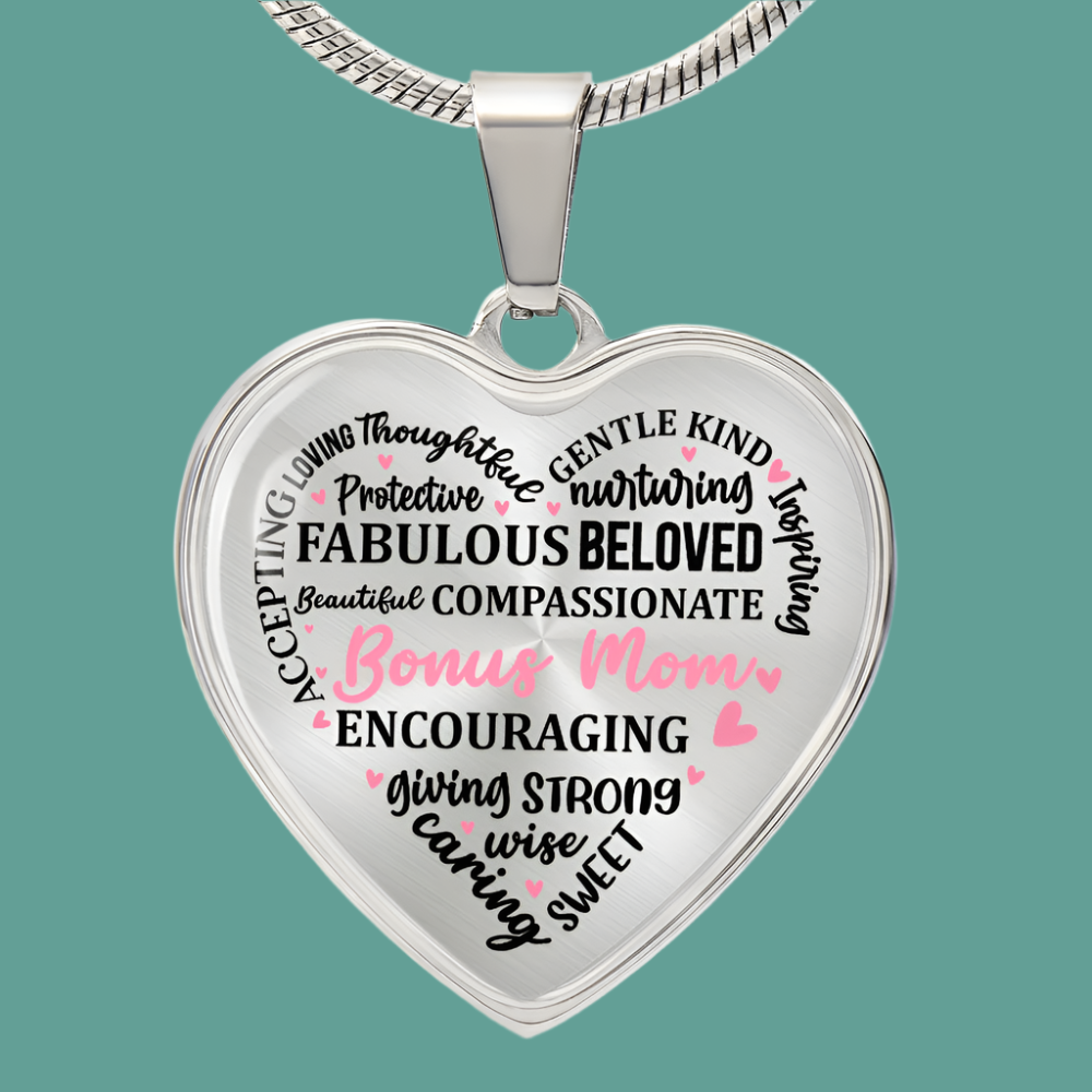 Personalized Heart Pendant Bracelet-Bonus Mom!
