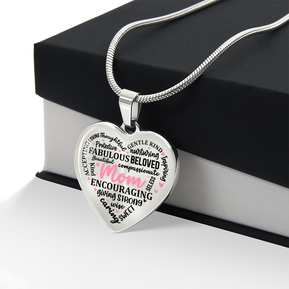 Personalized Heart Pendant Necklace-Perfect for Mother's Day