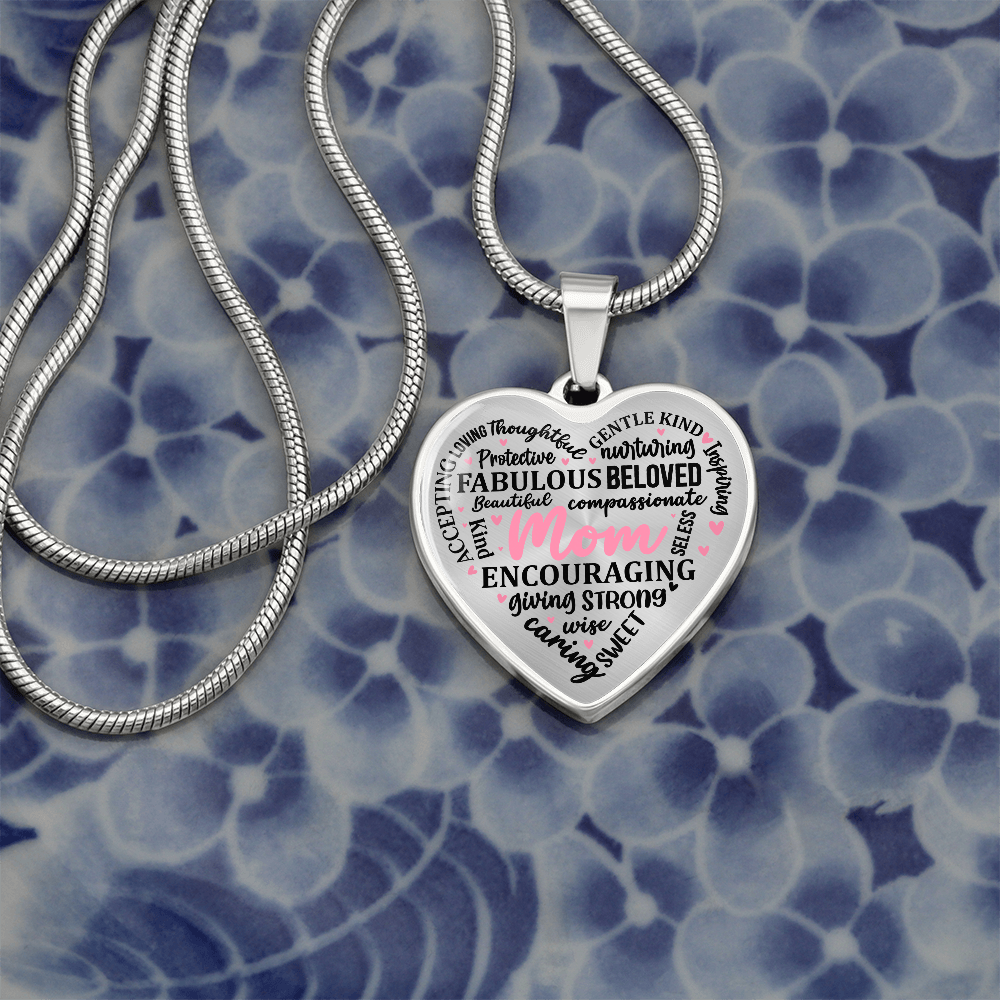 Personalized Heart Pendant Necklace-Perfect for Mother's Day
