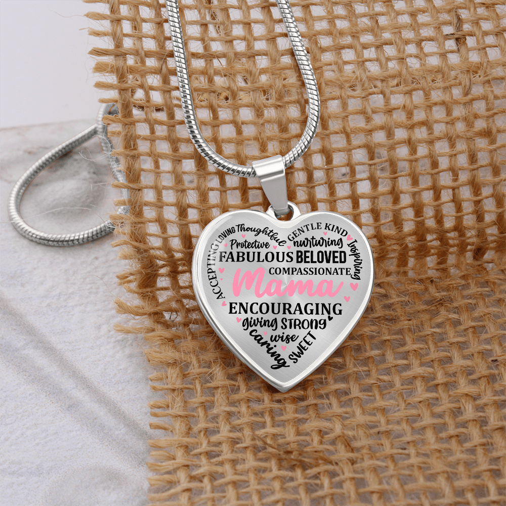 Personalized Heart Pendant Necklace-Perfect for Mother's Day