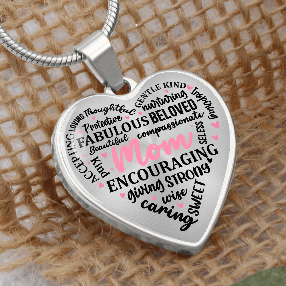 Personalized Heart Pendant Necklace-Perfect for Mother's Day