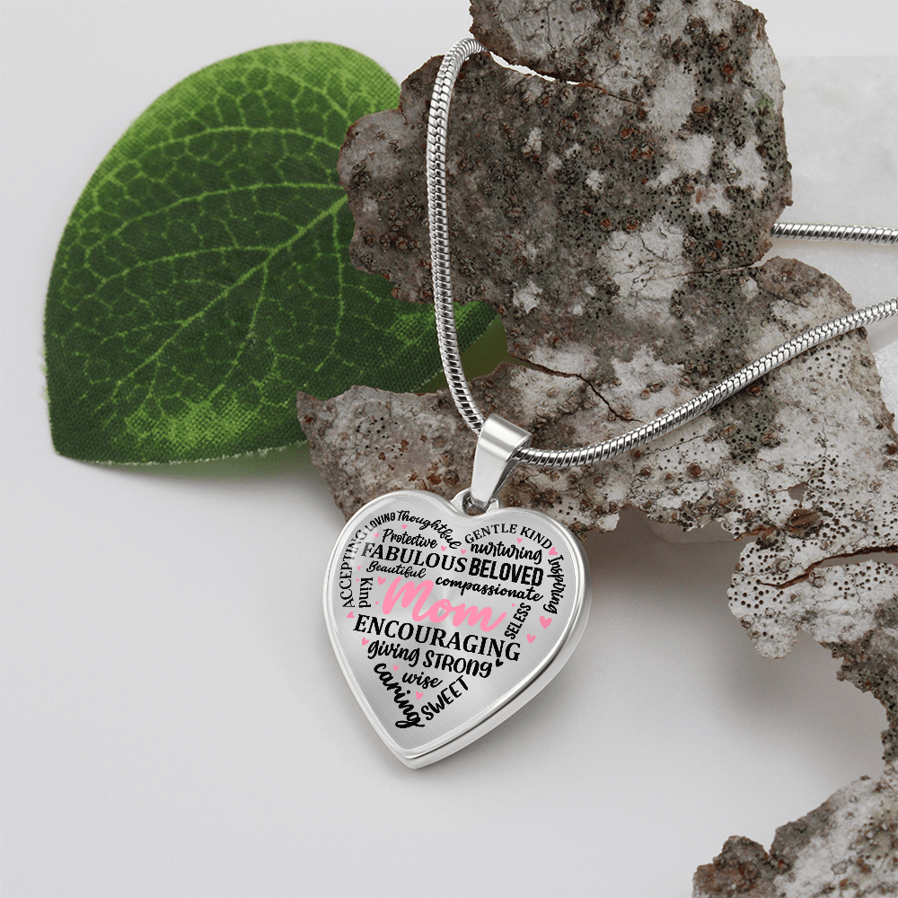 Personalized Heart Pendant Necklace-Perfect for Mother's Day