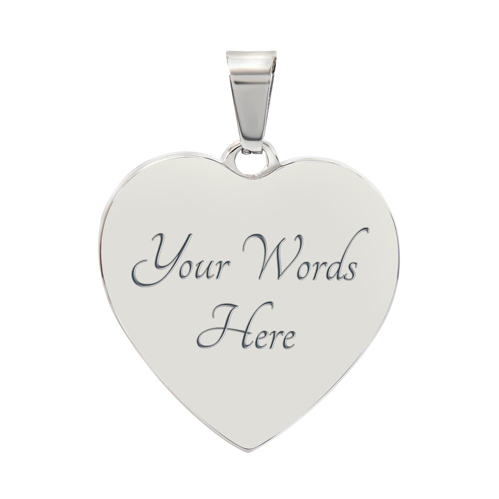 Personalized Heart Pendant Necklace-Perfect for Mother's Day