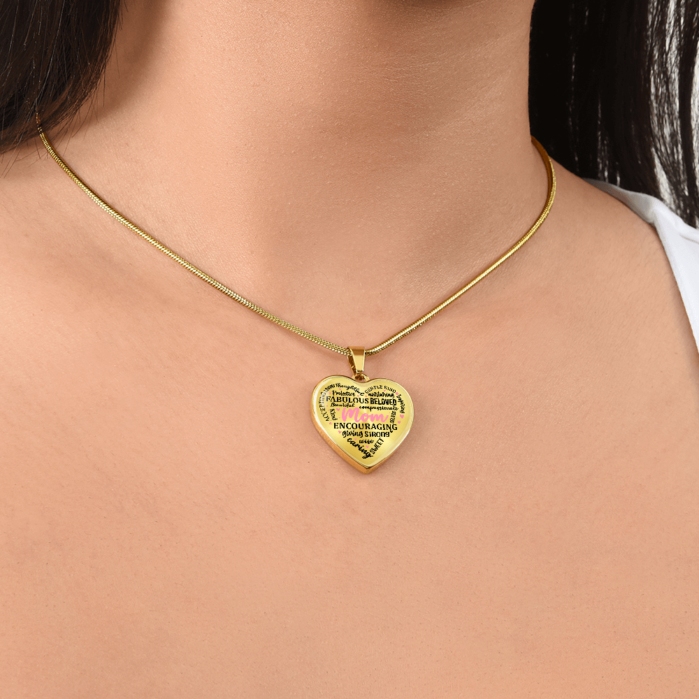 Personalized Heart Pendant Necklace-Perfect for Mother's Day