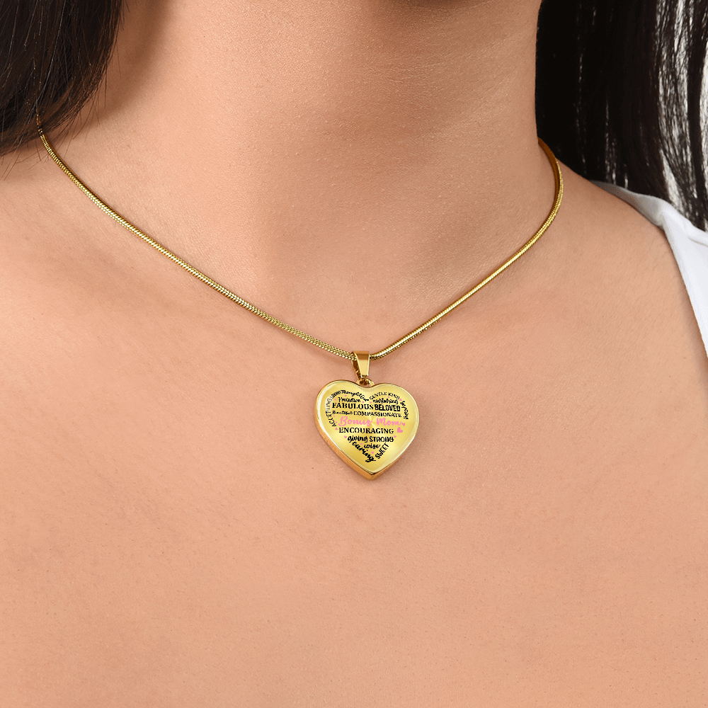 Personalized Heart Pendant Bracelet-Bonus Mom!
