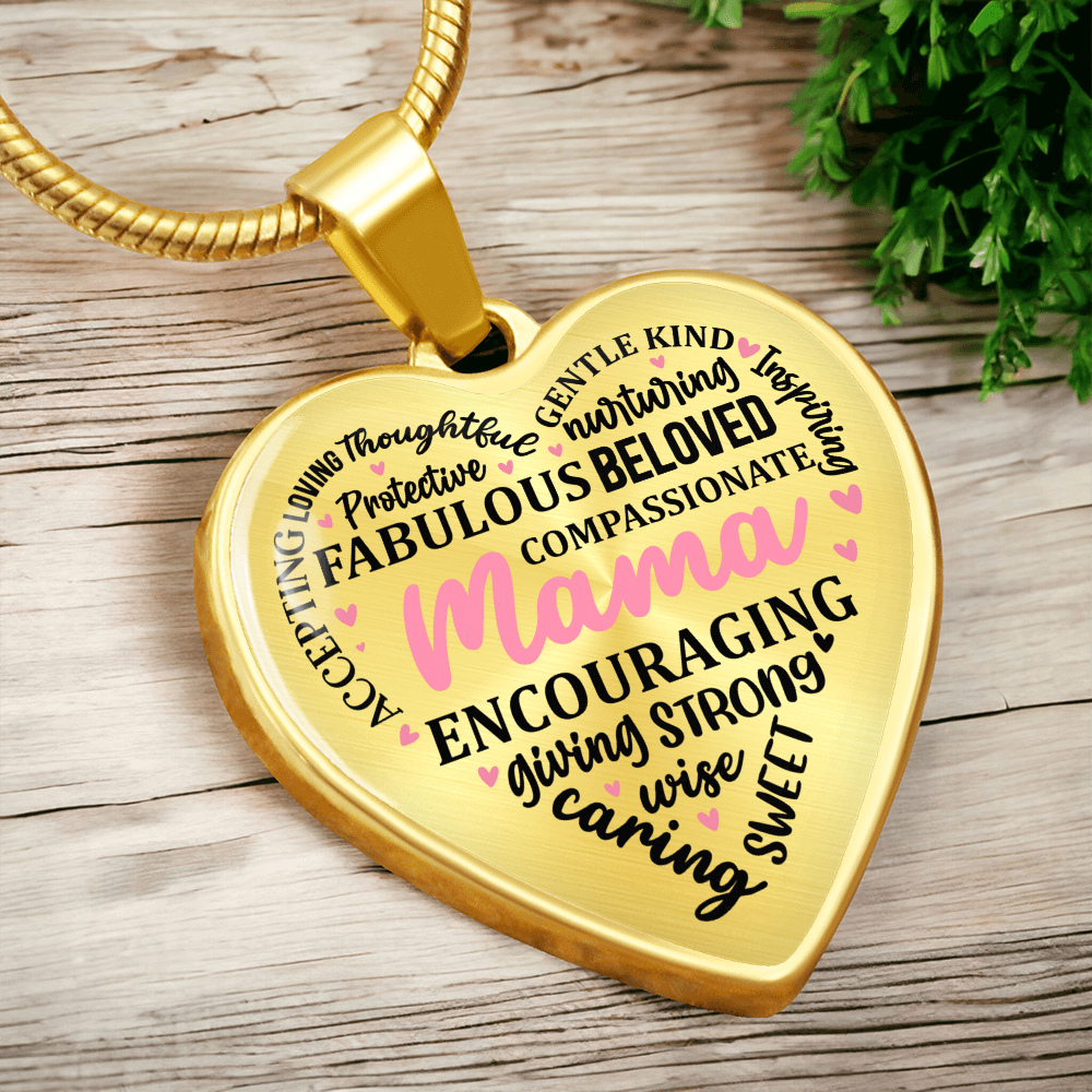 Personalized Heart Pendant Necklace-Perfect for Mother's Day