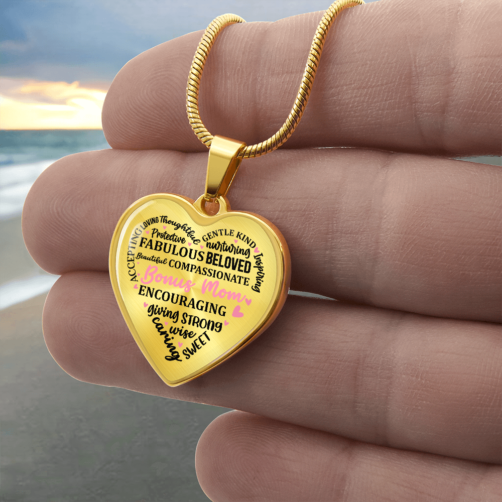 Personalized Heart Pendant Bracelet-Bonus Mom!