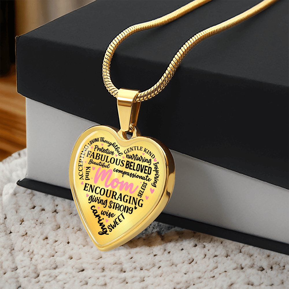 Personalized Heart Pendant Necklace-Perfect for Mother's Day