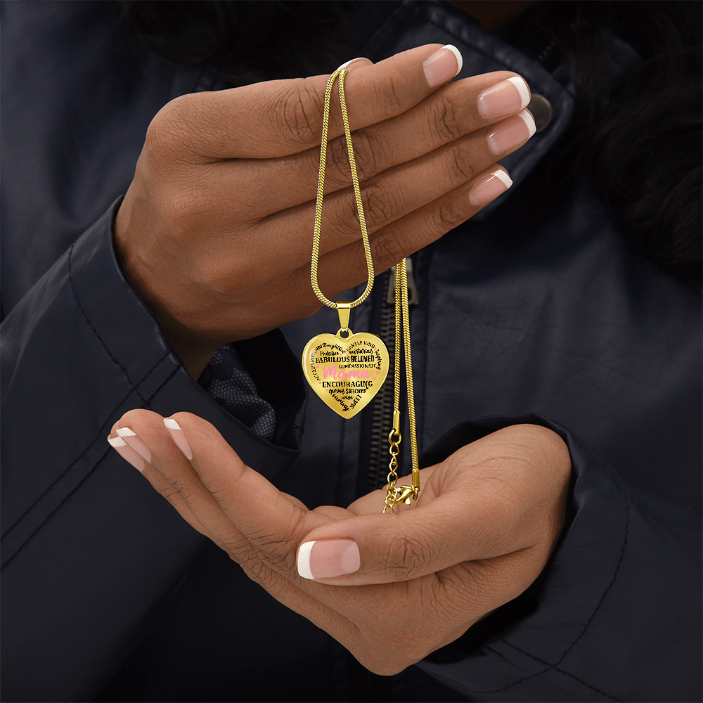 Personalized Heart Pendant Necklace-Perfect for Mother's Day