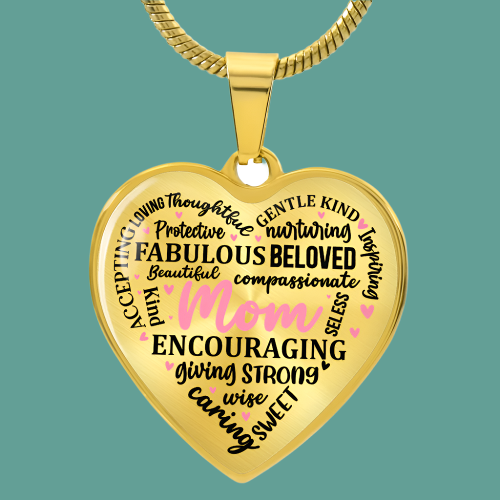 Personalized Heart Pendant Necklace-Perfect for Mother's Day