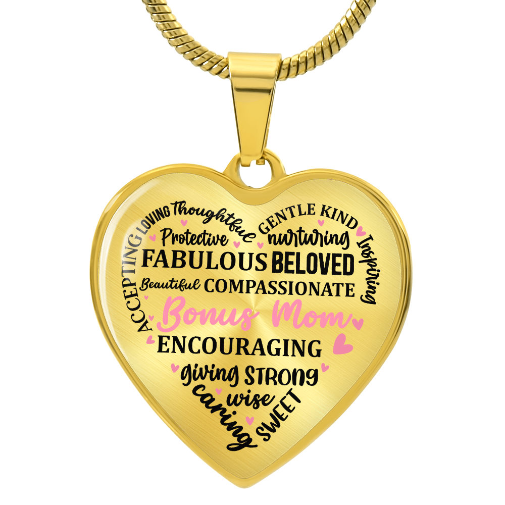 Personalized Heart Pendant Bracelet-Bonus Mom!