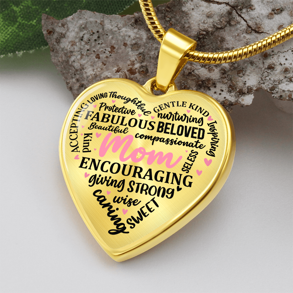 Personalized Heart Pendant Necklace-Perfect for Mother's Day
