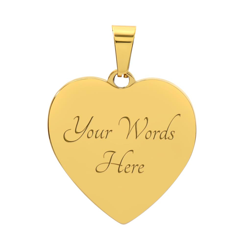 Personalized Heart Pendant Necklace-Perfect for Mother's Day