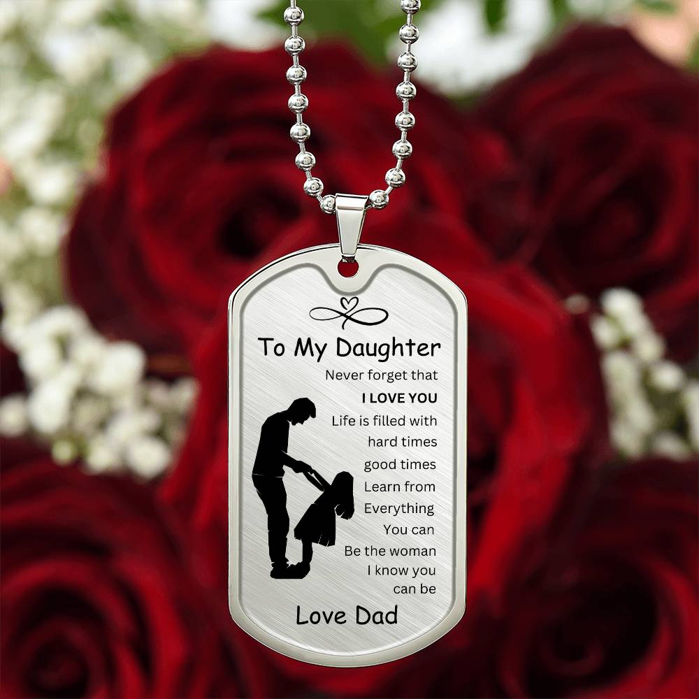 Necklace, Dog Tag-Daughter