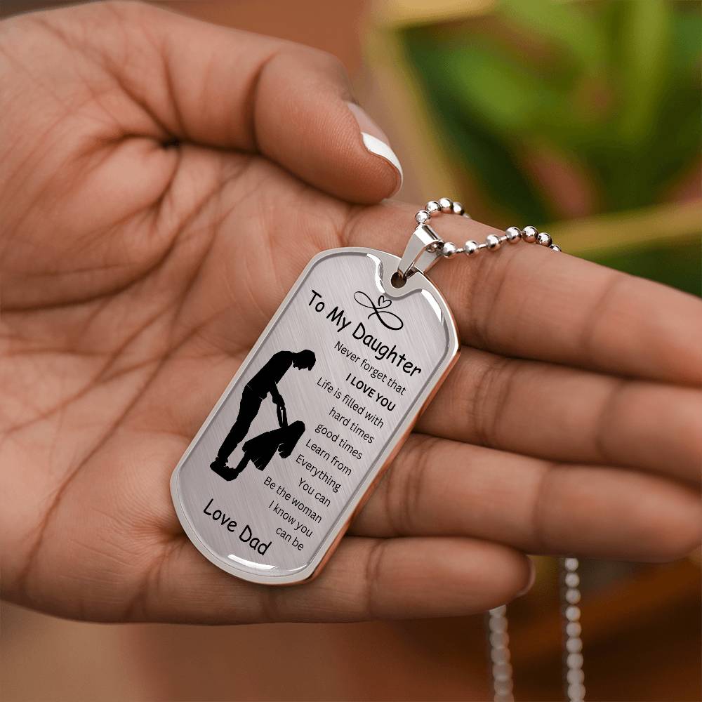 Necklace, Dog Tag-Daughter