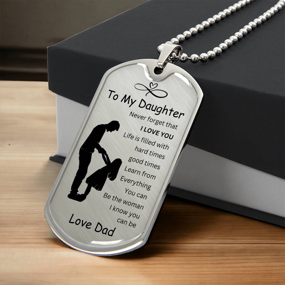 Necklace, Dog Tag-Daughter