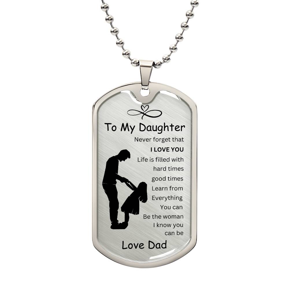 Necklace, Dog Tag-Daughter