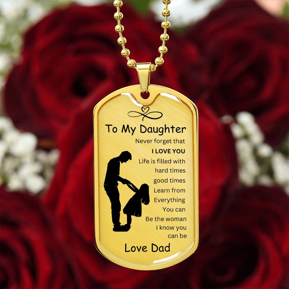 Necklace, Dog Tag-Daughter