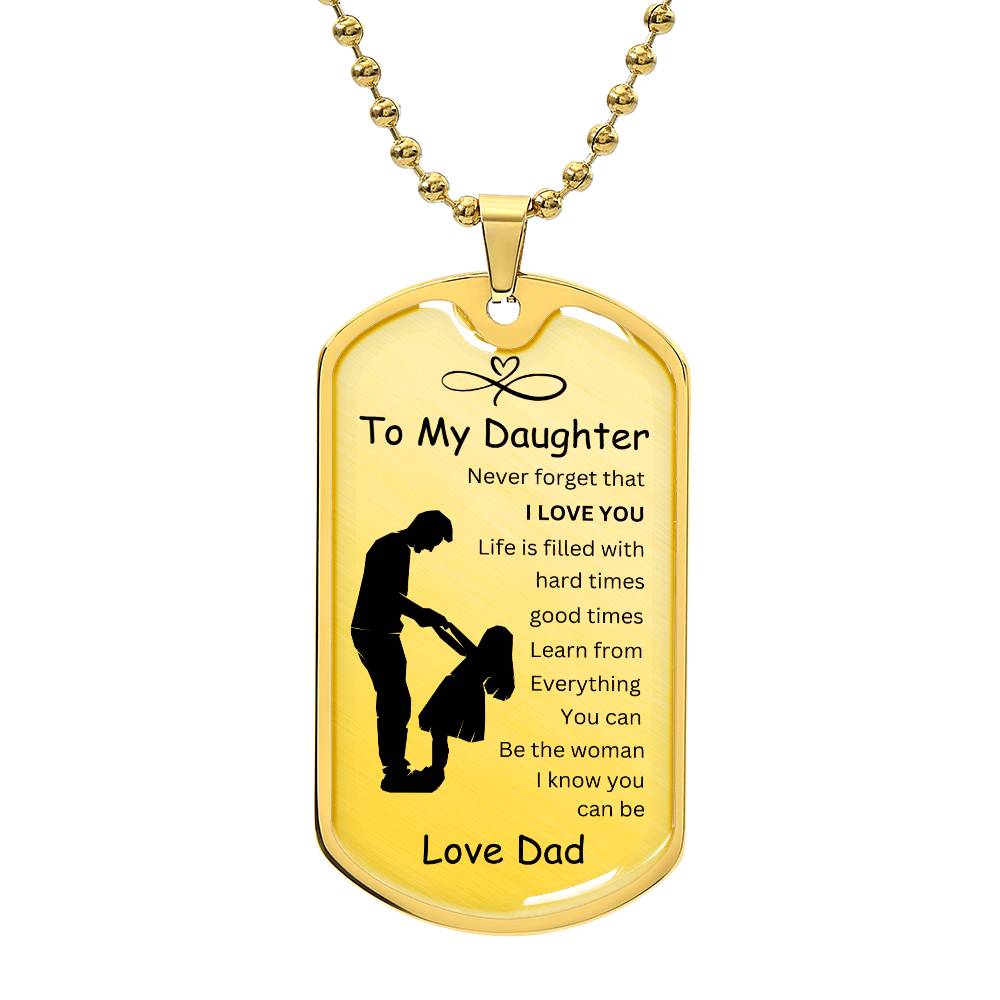 Necklace, Dog Tag-Daughter