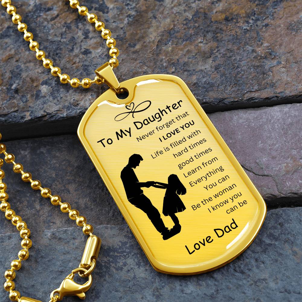Necklace, Dog Tag-Daughter