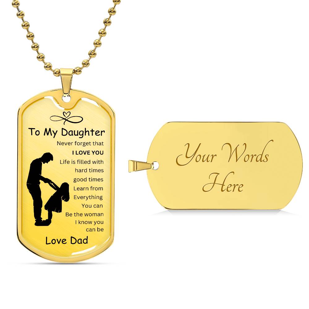 Necklace, Dog Tag-Daughter