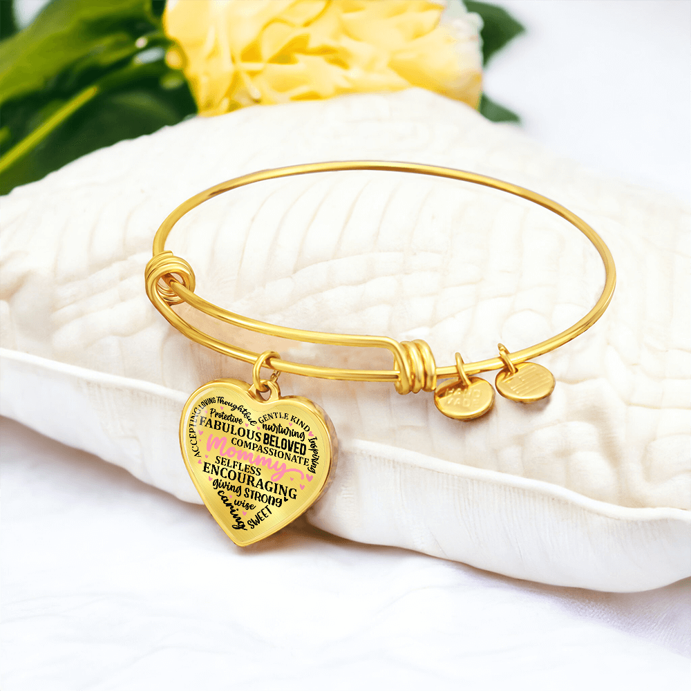 Personalized Heart Pendant Bracelet-Perfect for Mother's Day