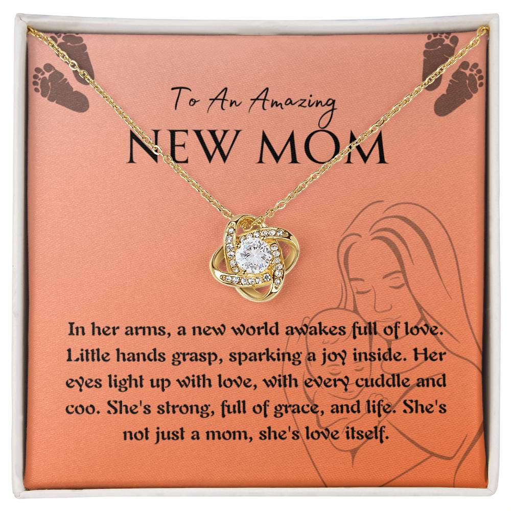 Necklace, Pendant, Love Knot-New Mom
