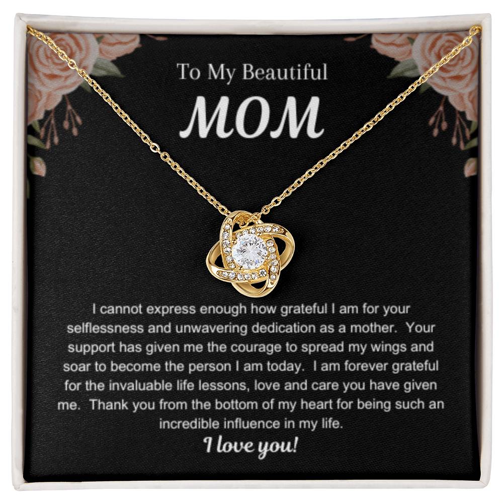 Necklace, Pendant, Love Knot-Mom