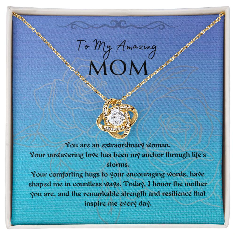 Necklace, Pendant, Love Knot-Amazing Mom