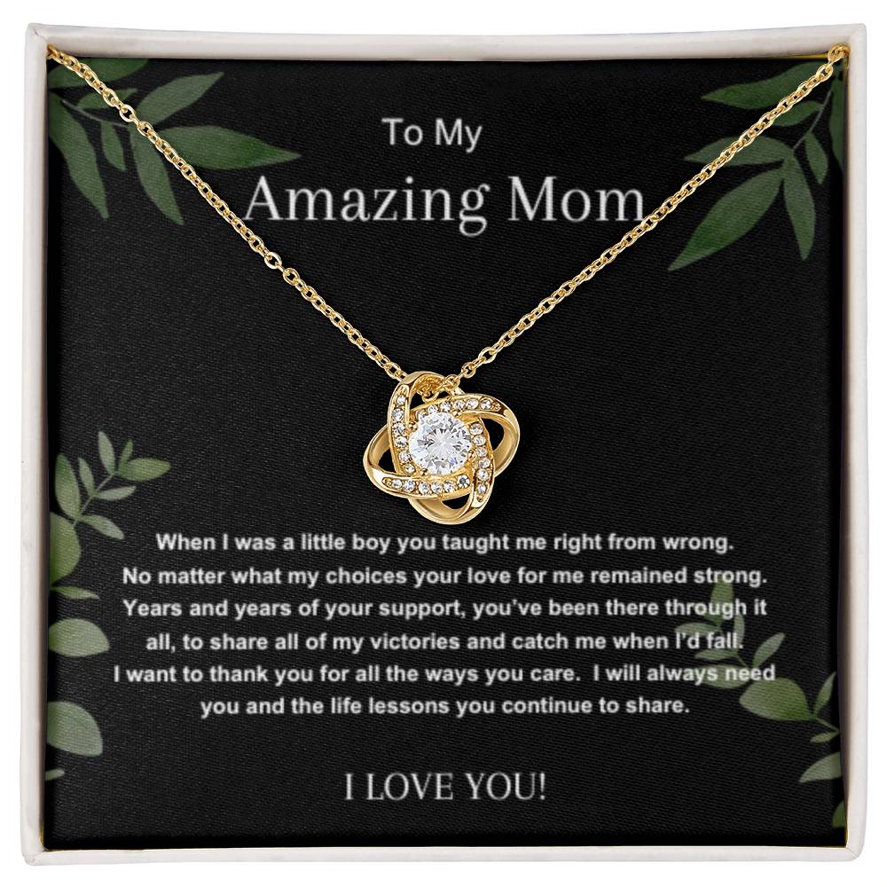 Necklace, Pendant, Love Knot-Mom