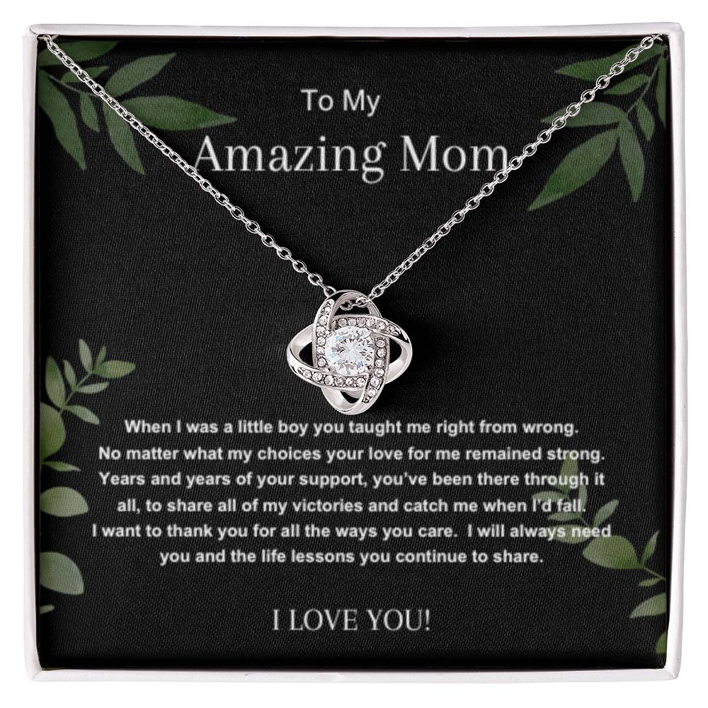 Necklace, Pendant, Love Knot-Mom