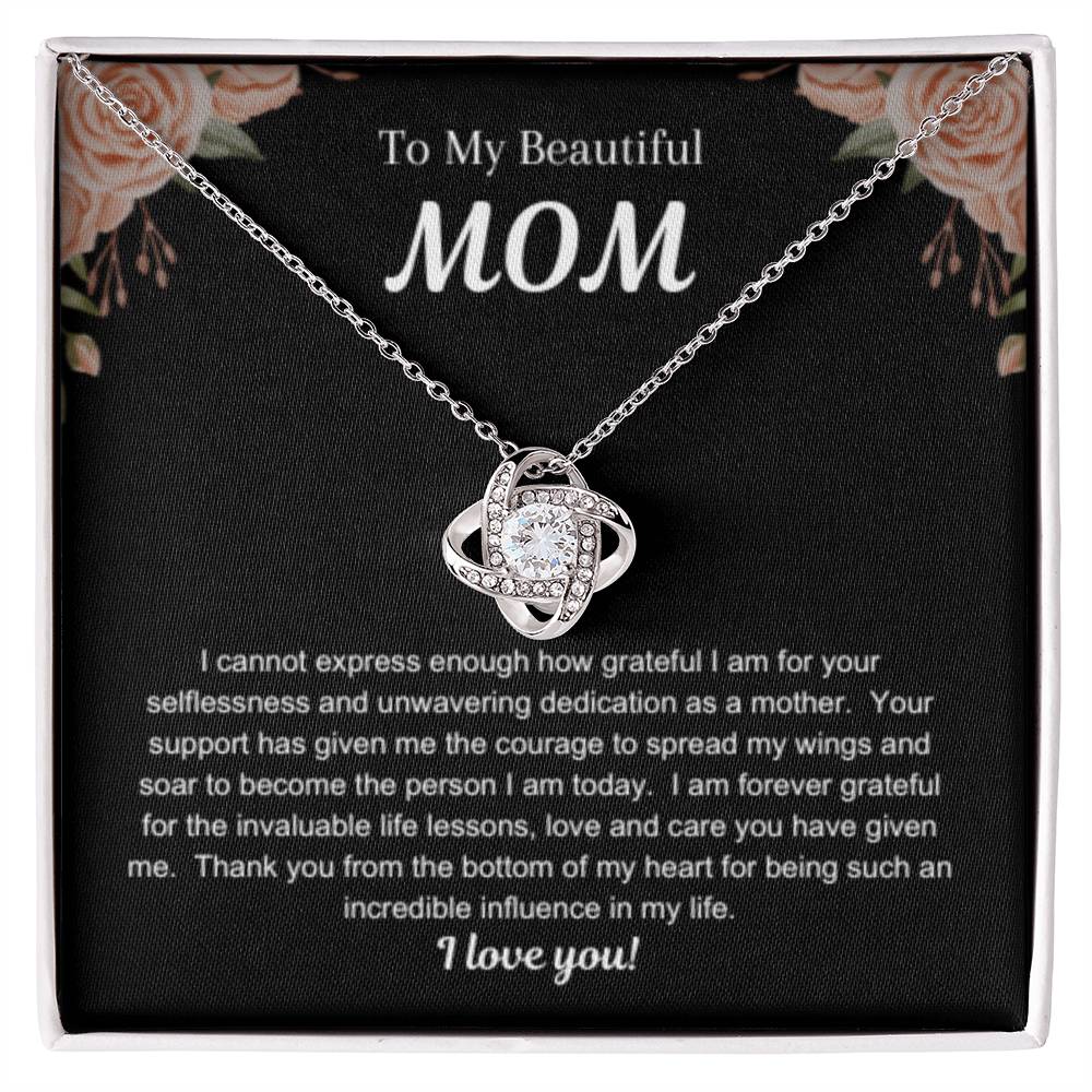 Necklace, Pendant, Love Knot-Mom
