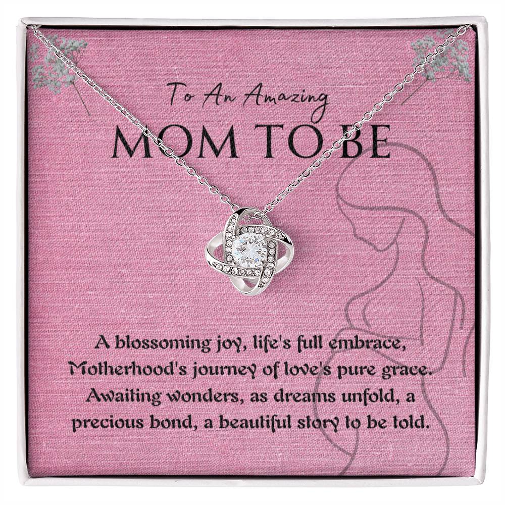 Necklace, Pendant, Love Knot-Mom to Be