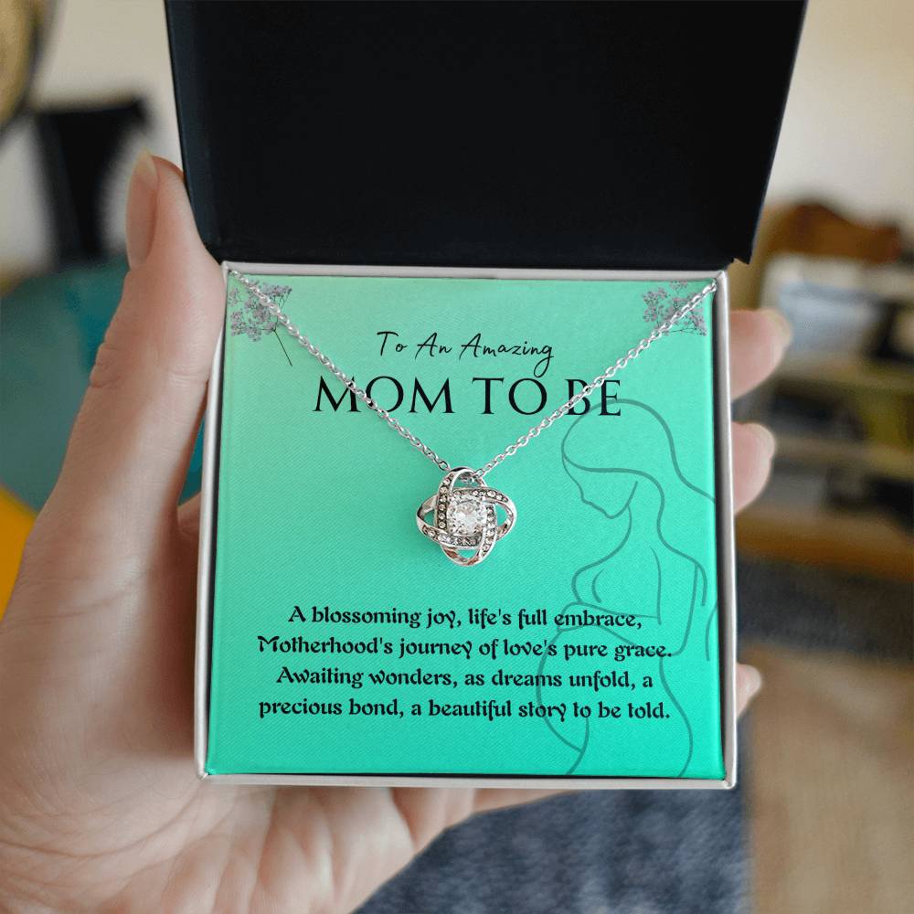 Necklace, Pendant, Love Knot-Mom to Be