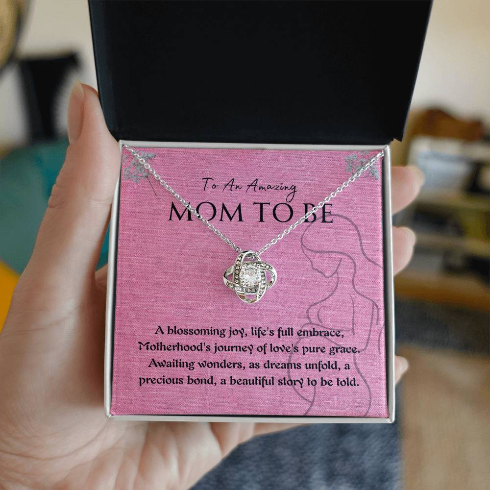 Necklace, Pendant, Love Knot-Mom to Be