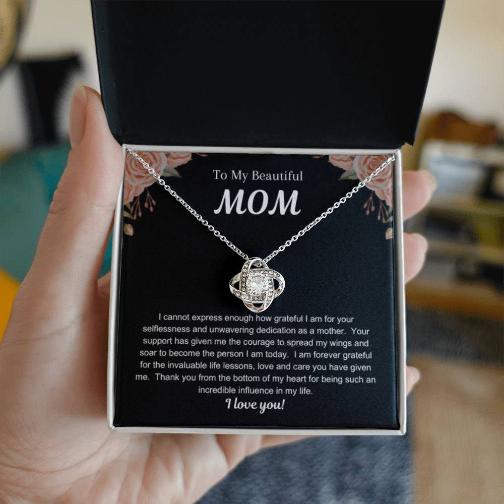 Necklace, Pendant, Love Knot-Mom