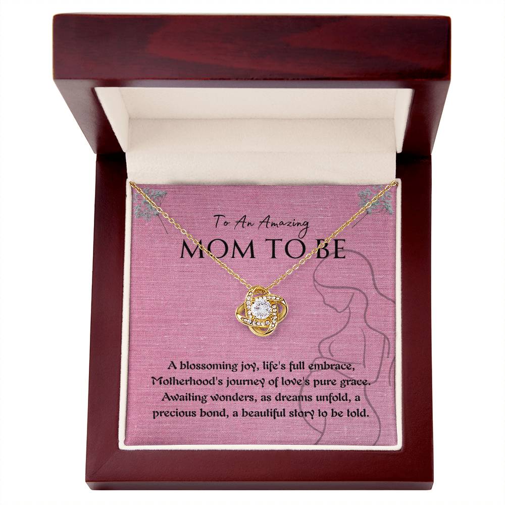 Necklace, Pendant, Love Knot-Mom to Be
