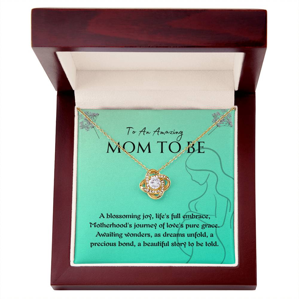 Necklace, Pendant, Love Knot-Mom to Be
