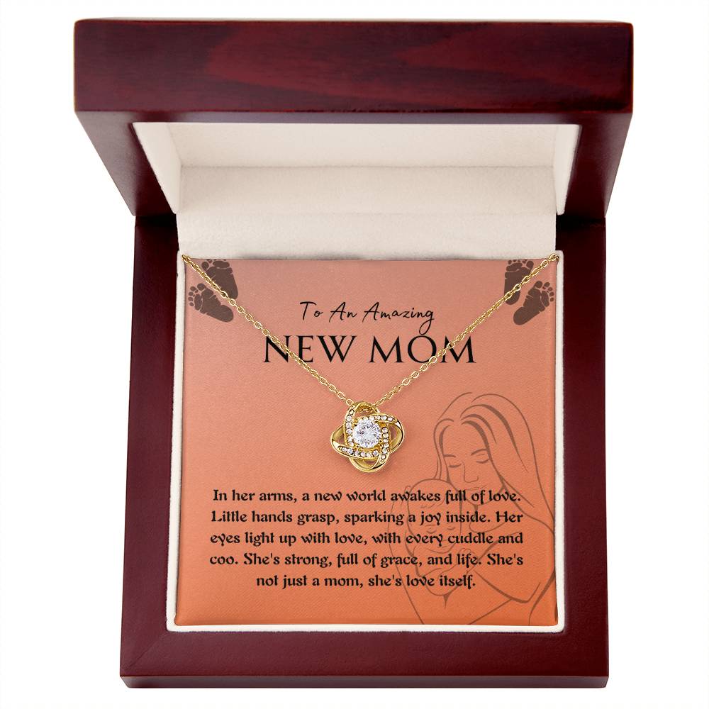 Necklace, Pendant, Love Knot-New Mom