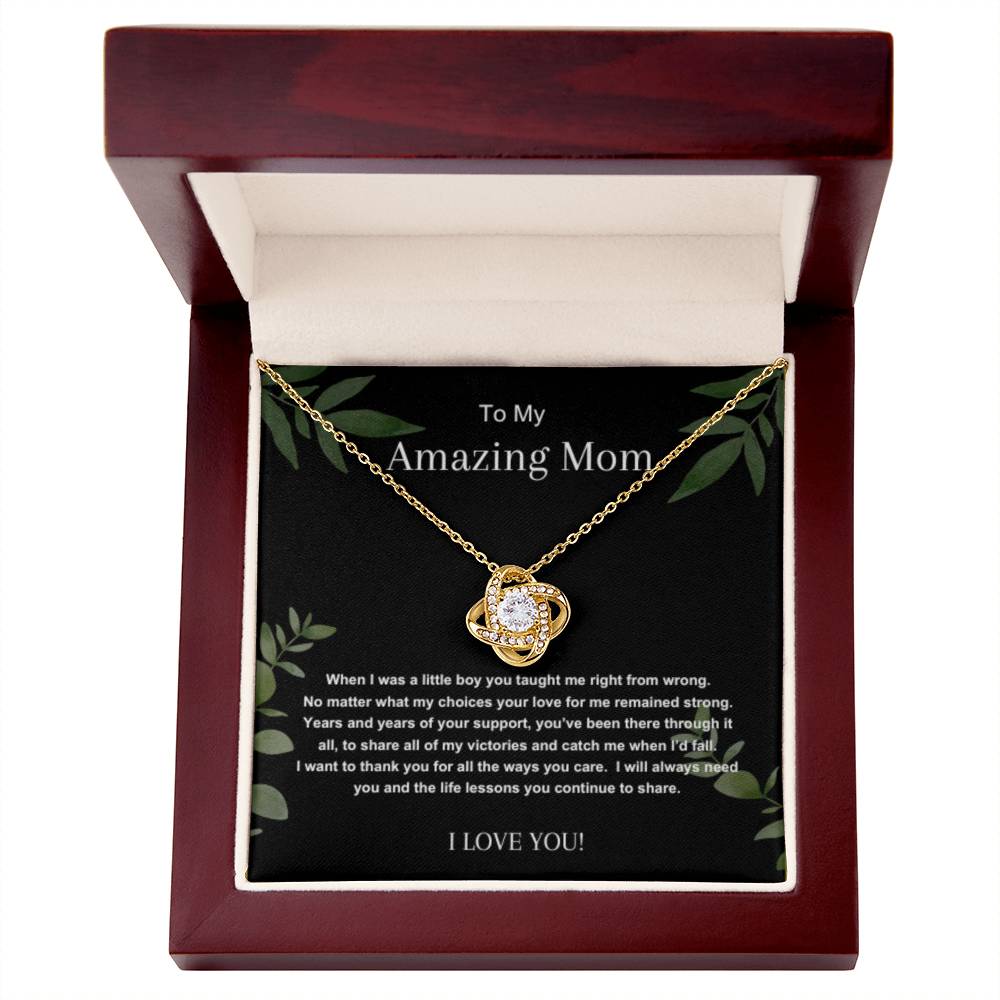 Necklace, Pendant, Love Knot-Mom