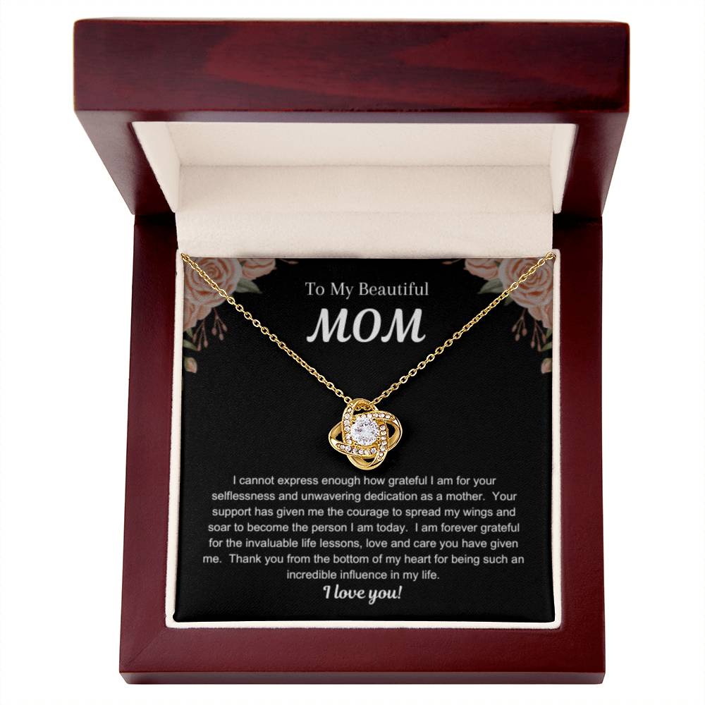 Necklace, Pendant, Love Knot-Mom