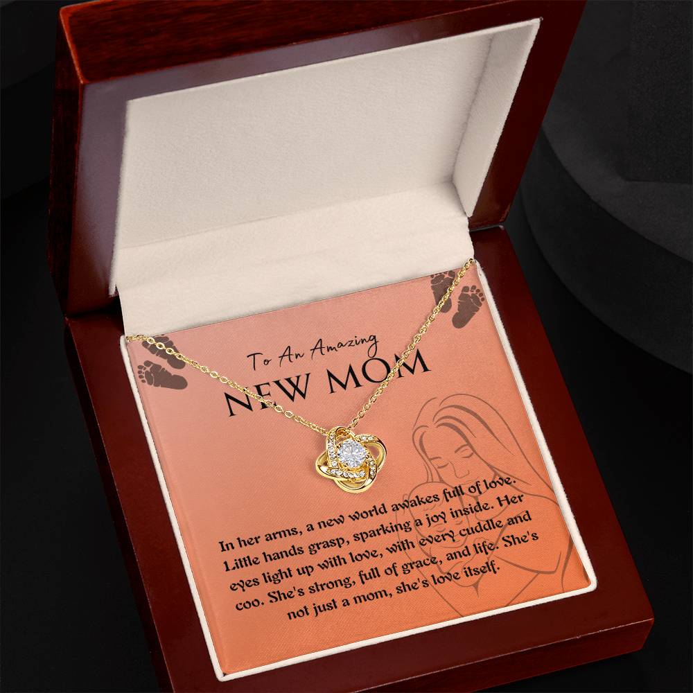 Necklace, Pendant, Love Knot-New Mom