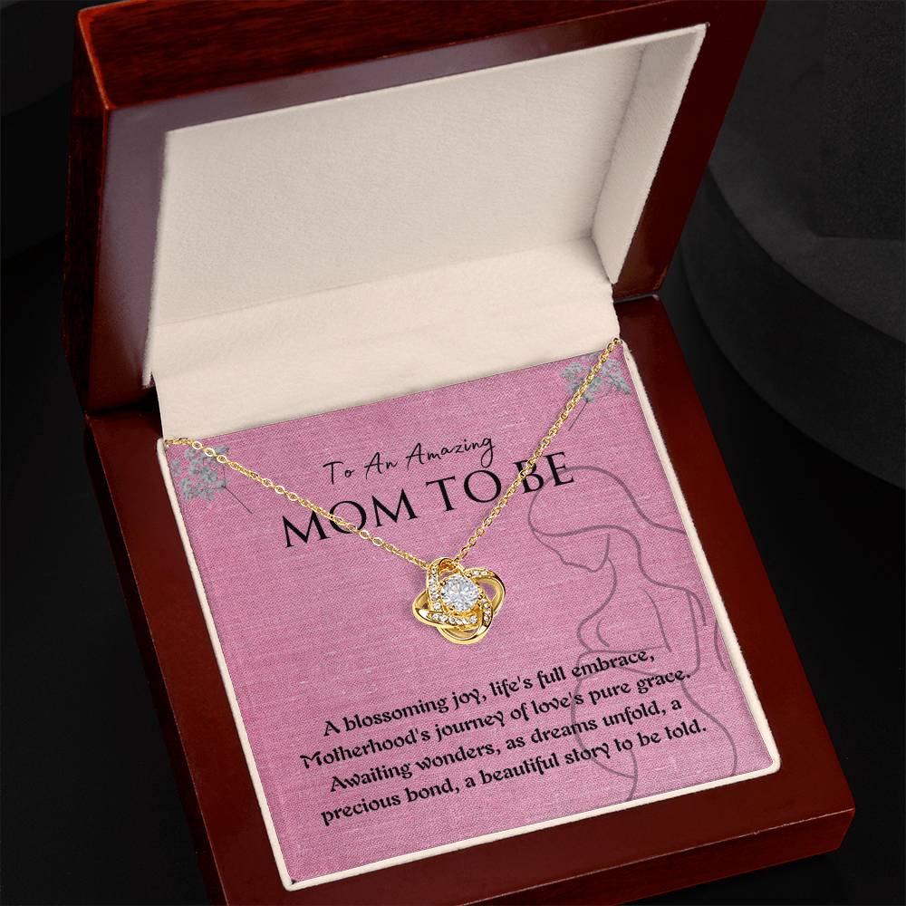 Necklace, Pendant, Love Knot-Mom to Be