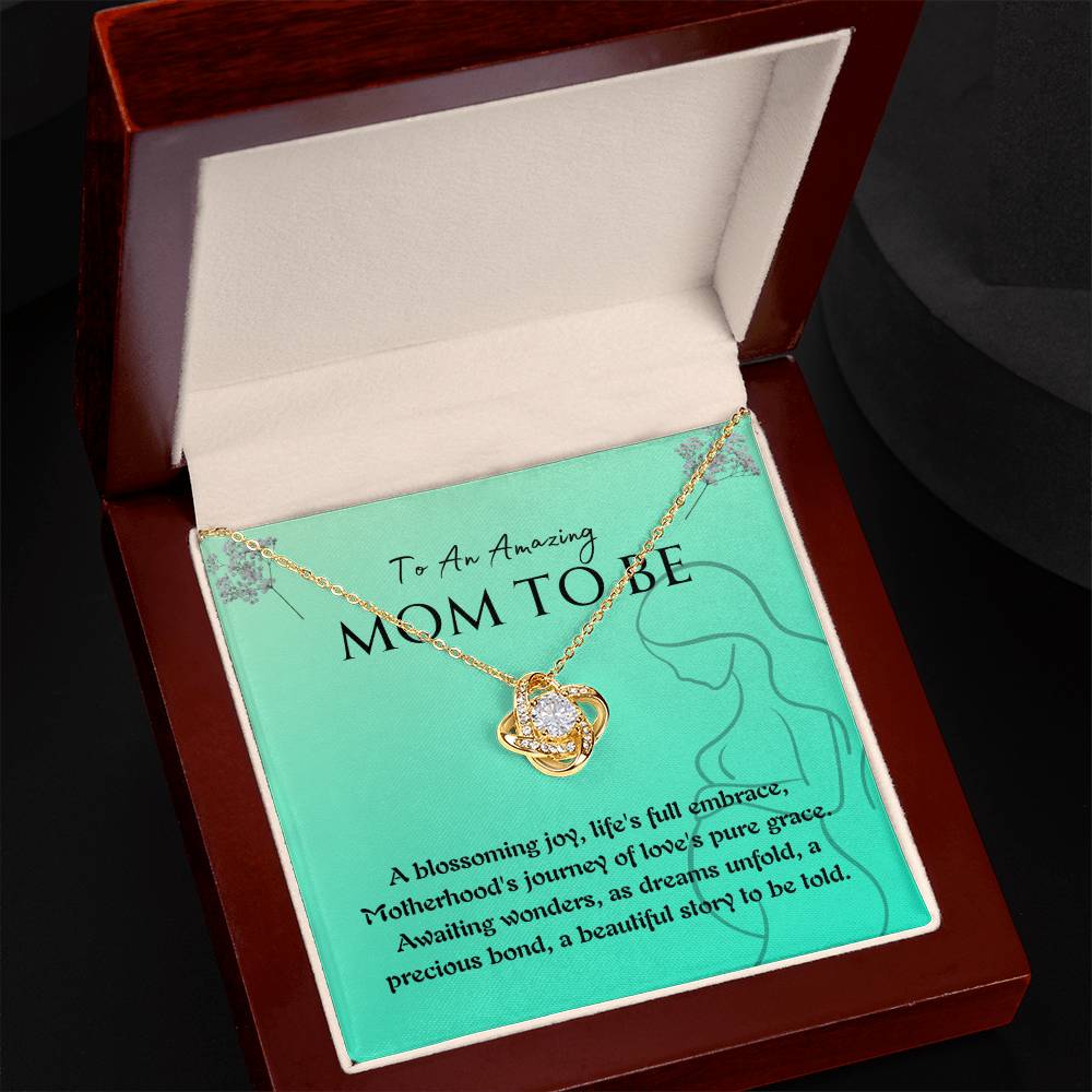 Necklace, Pendant, Love Knot-Mom to Be