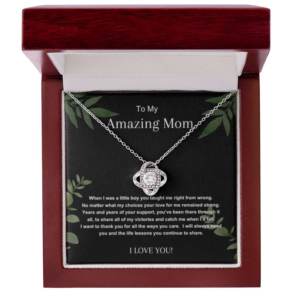 Necklace, Pendant, Love Knot-Mom