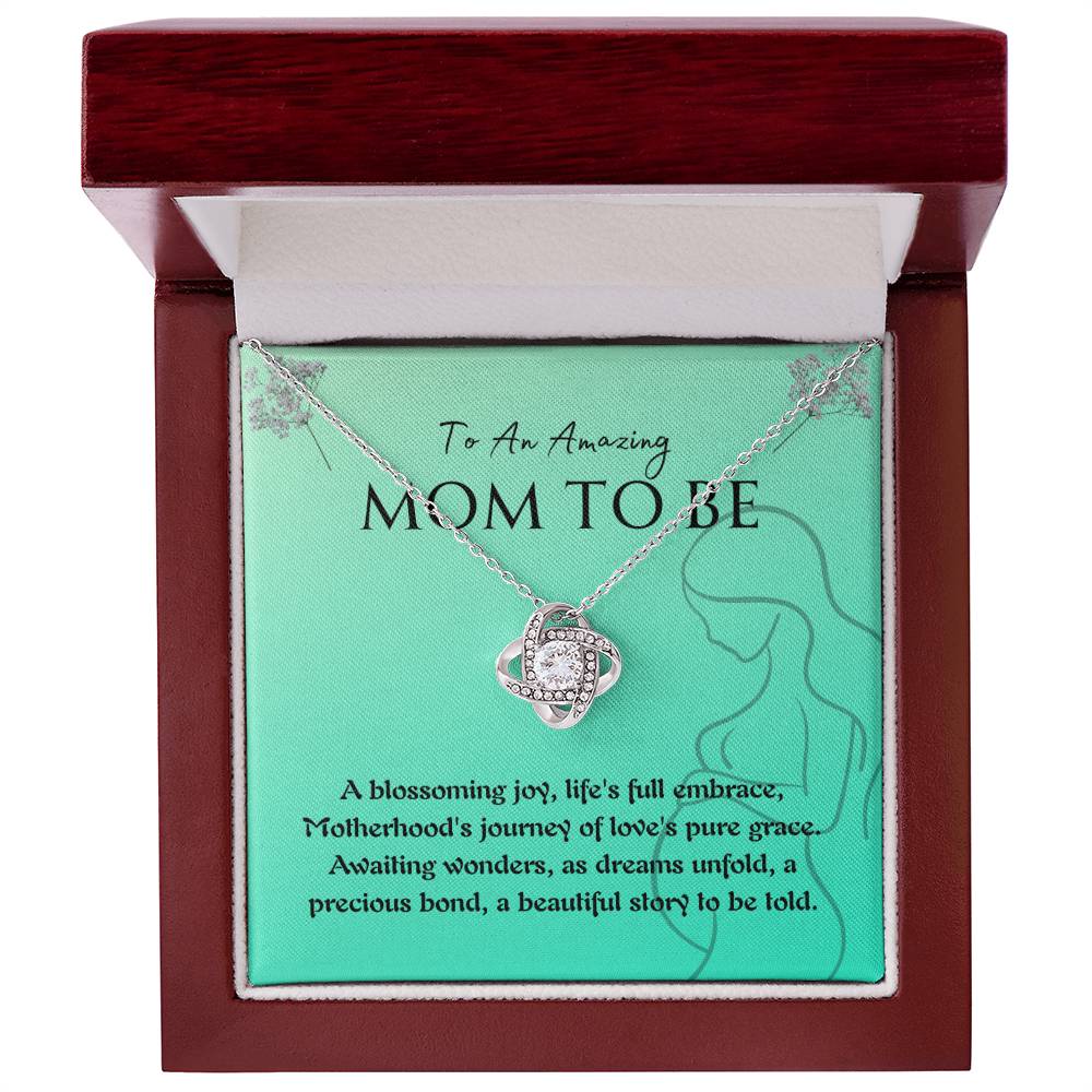 Necklace, Pendant, Love Knot-Mom to Be