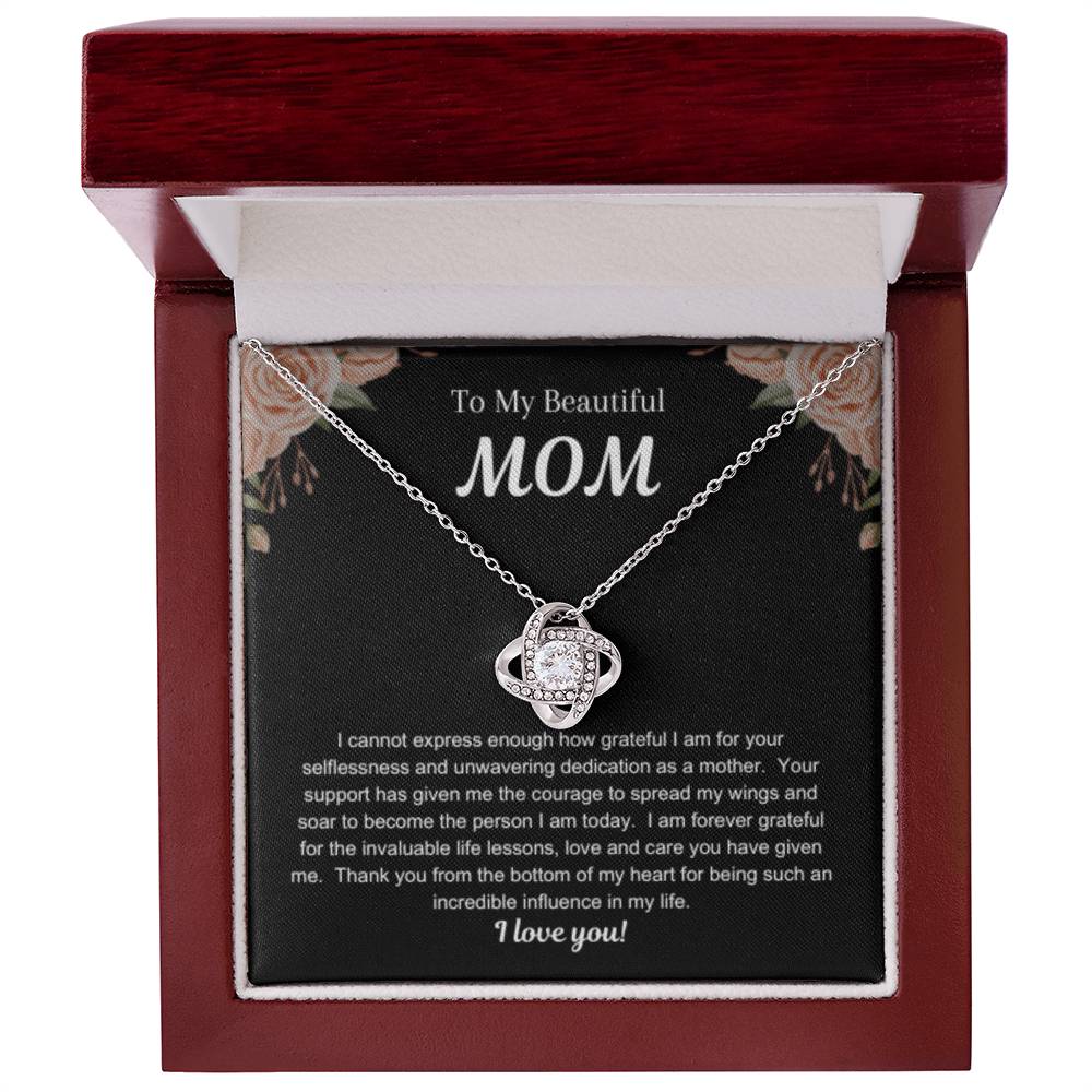 Necklace, Pendant, Love Knot-Mom